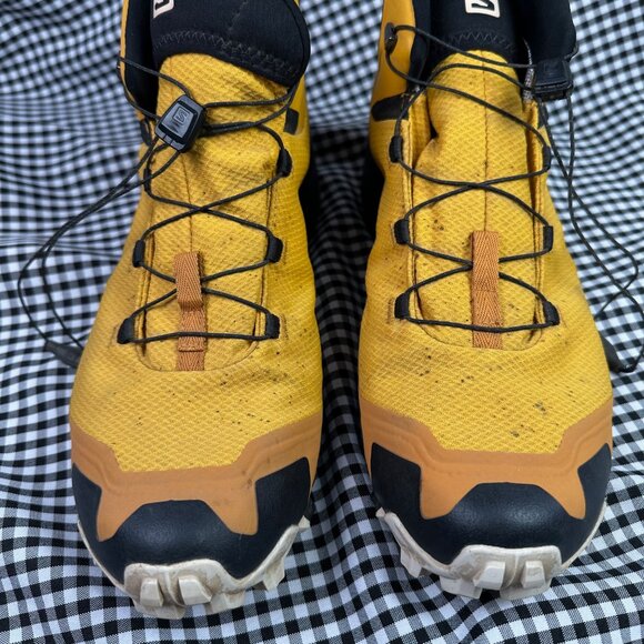 Salomon Cross Hike Mid GTX Boot Hiking Gorpcore Yellow Black Men's 12 - Picture 2 of 7